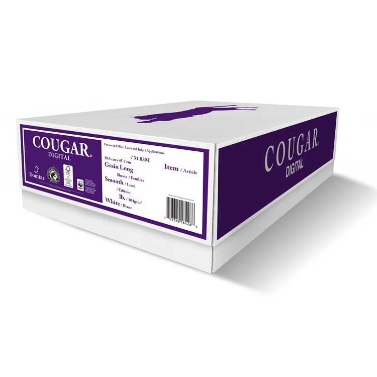 Cougar® Digital Smooth White 60 lb. Uncoated Text 98 Bright 12x18 in. 1200 Sheets Carton - Email or call for Bulk orders!